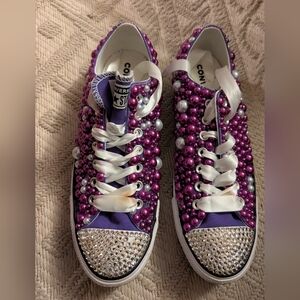 Converse Bling Beaded Sneakers
